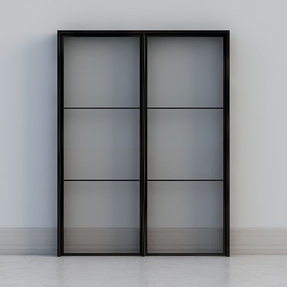 Modern Glass Sliding Door 3D model