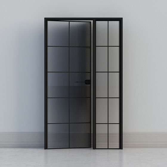 Industrial Glass Door 3D model