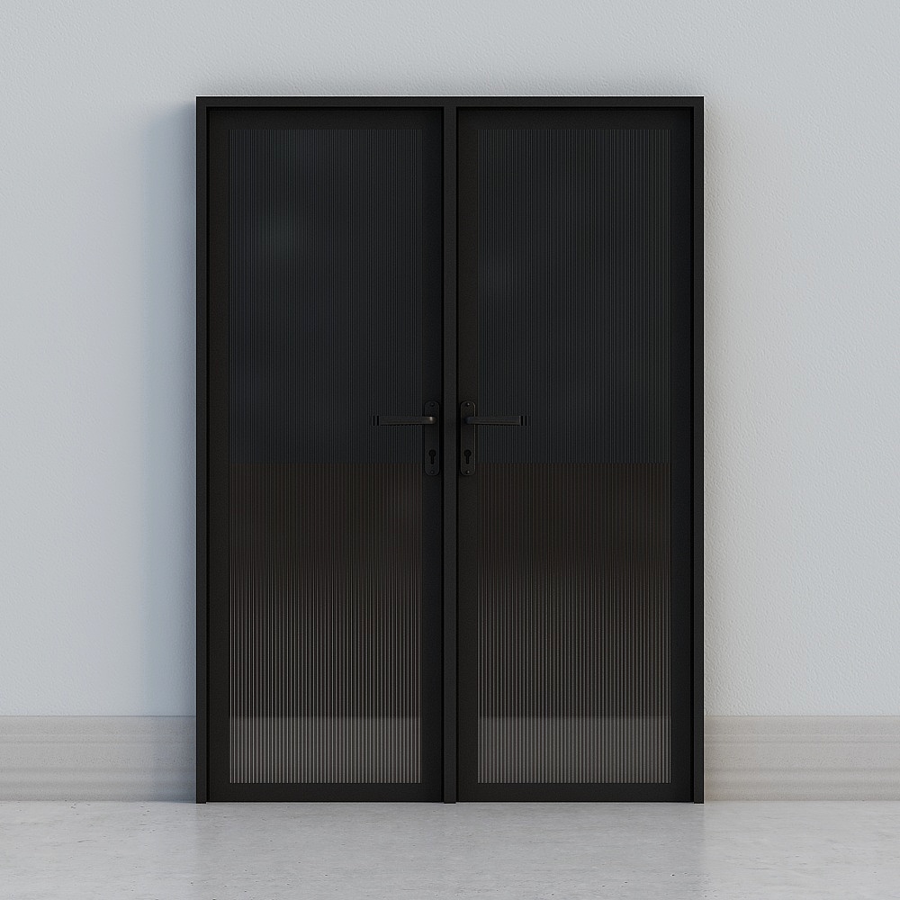 Porte vitrée double minimaliste