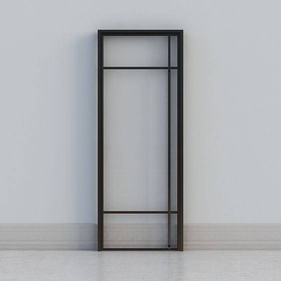 Elegant Low-Polygon Interior Door 3D model