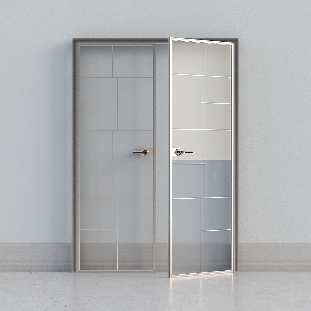 Porte en verre moderne