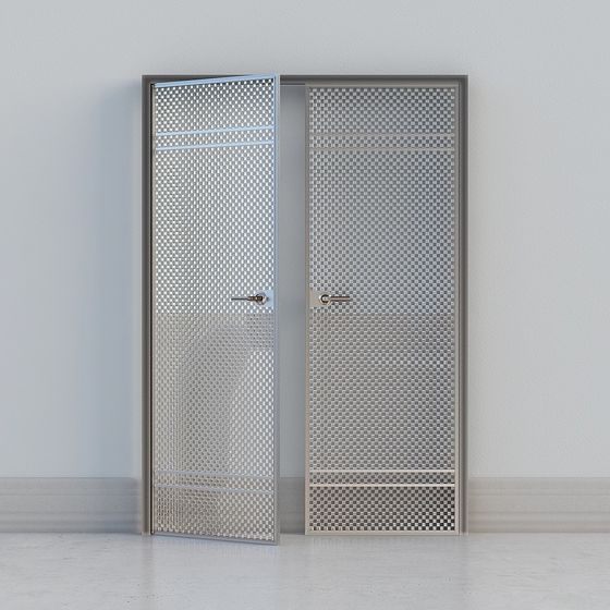 Industrial Style Double Door 3D model