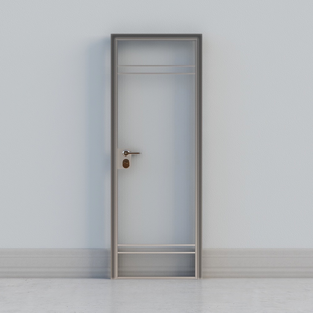 porte moderne en verre gris