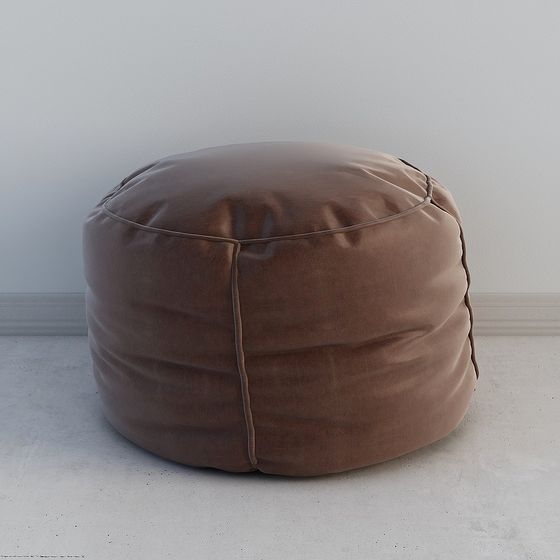 Stylish Round Bean Bag Chair 3D model
