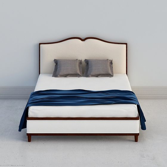 Elegant Modern Bed 3D model