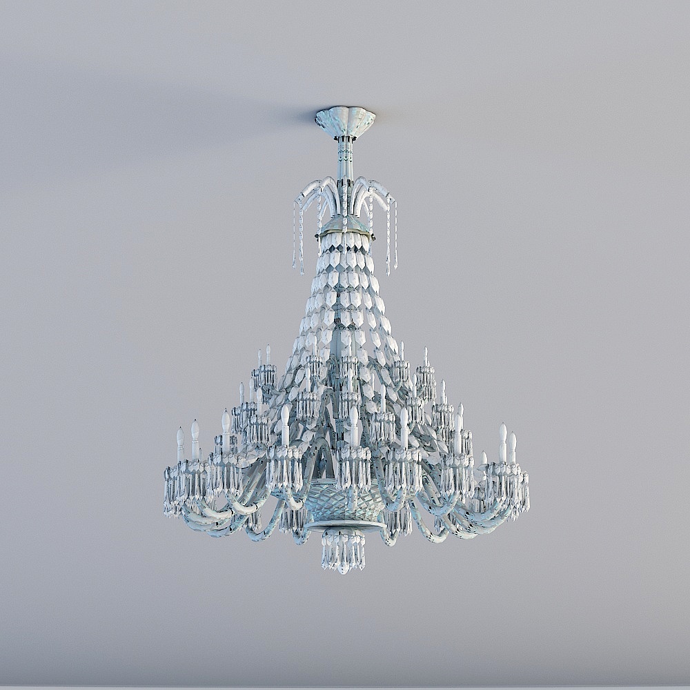 Elegant Crystal Chandelier 3D model