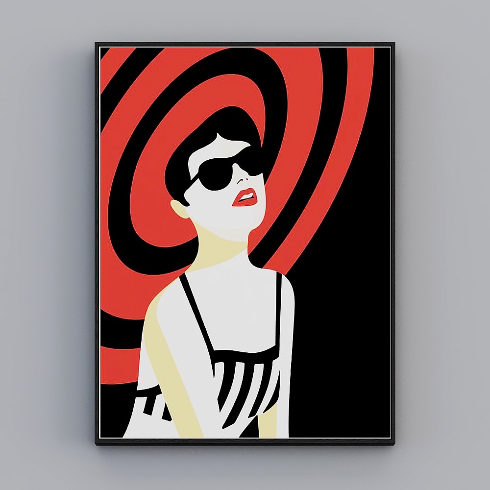 Courtesy full house with painting - modern living room decorative painting - living room entrance single - character silhouette nine