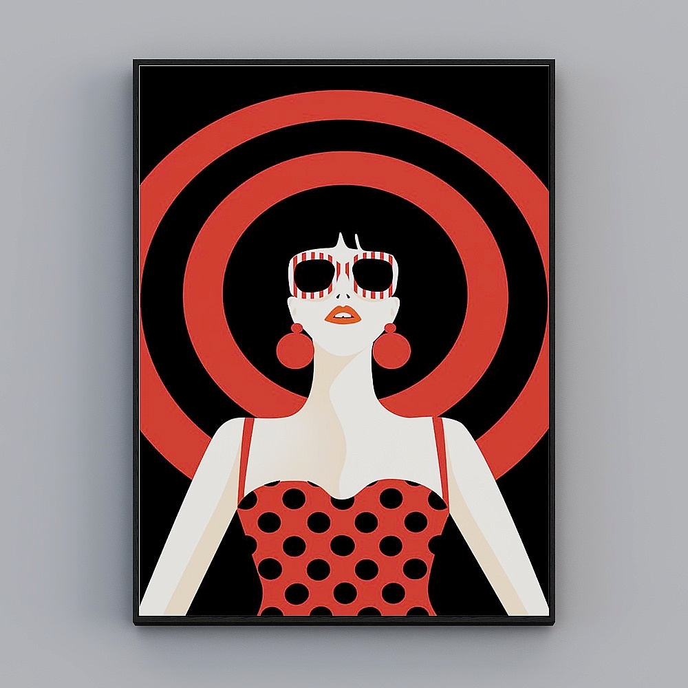 Courtesy full house with painting - modern living room decoration painting - living room entrance single - figure silhouette two