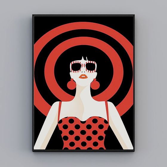 Retro Fashion Girl 3D Model