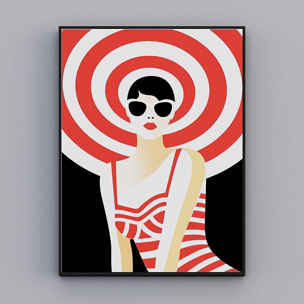 Courtesy full house with painting - modern living room decoration painting - living room entrance single - figure silhouette three