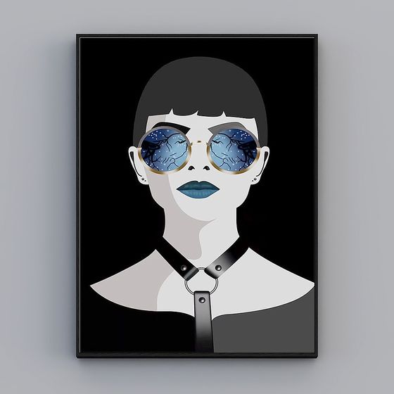 Cyberpunk Visionary 3D model