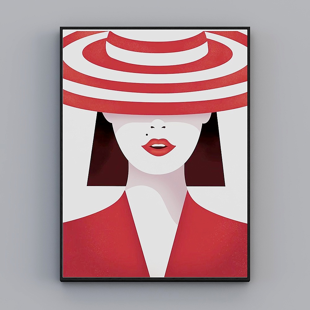 Courtesy full house with painting - modern living room decorative painting - living room entrance single - character silhouette four