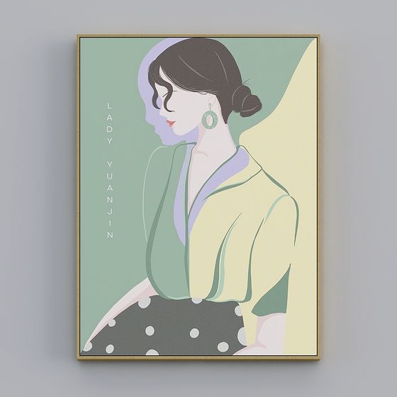 Lady Yuanjin 3D model - Vintage Elegance Meets Modern Art