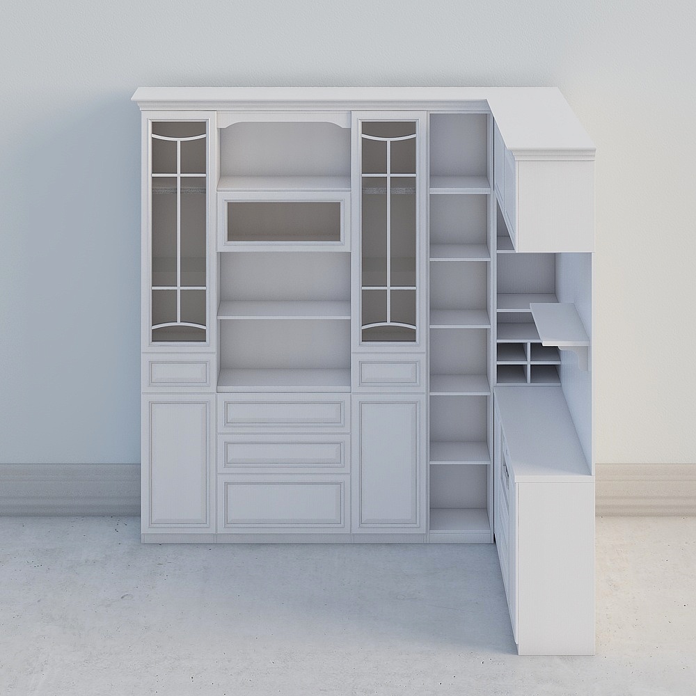 코펜하겐 레스토랑 와인 캐비닛 심플 유럽 스타일 PWMA0092 와이드 그레인 스노우 마운틴 화이트