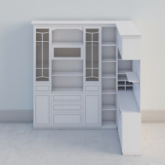 코펜하겐 레스토랑 와인 캐비닛 심플 유럽 스타일 PWMA0092 와이드 그레인 스노우 마운틴 화이트