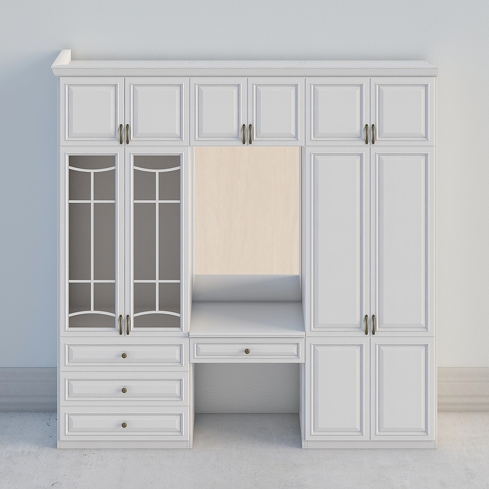 Copenhagen bedroom wardrobe Jane European style PWMG0089 cedar white