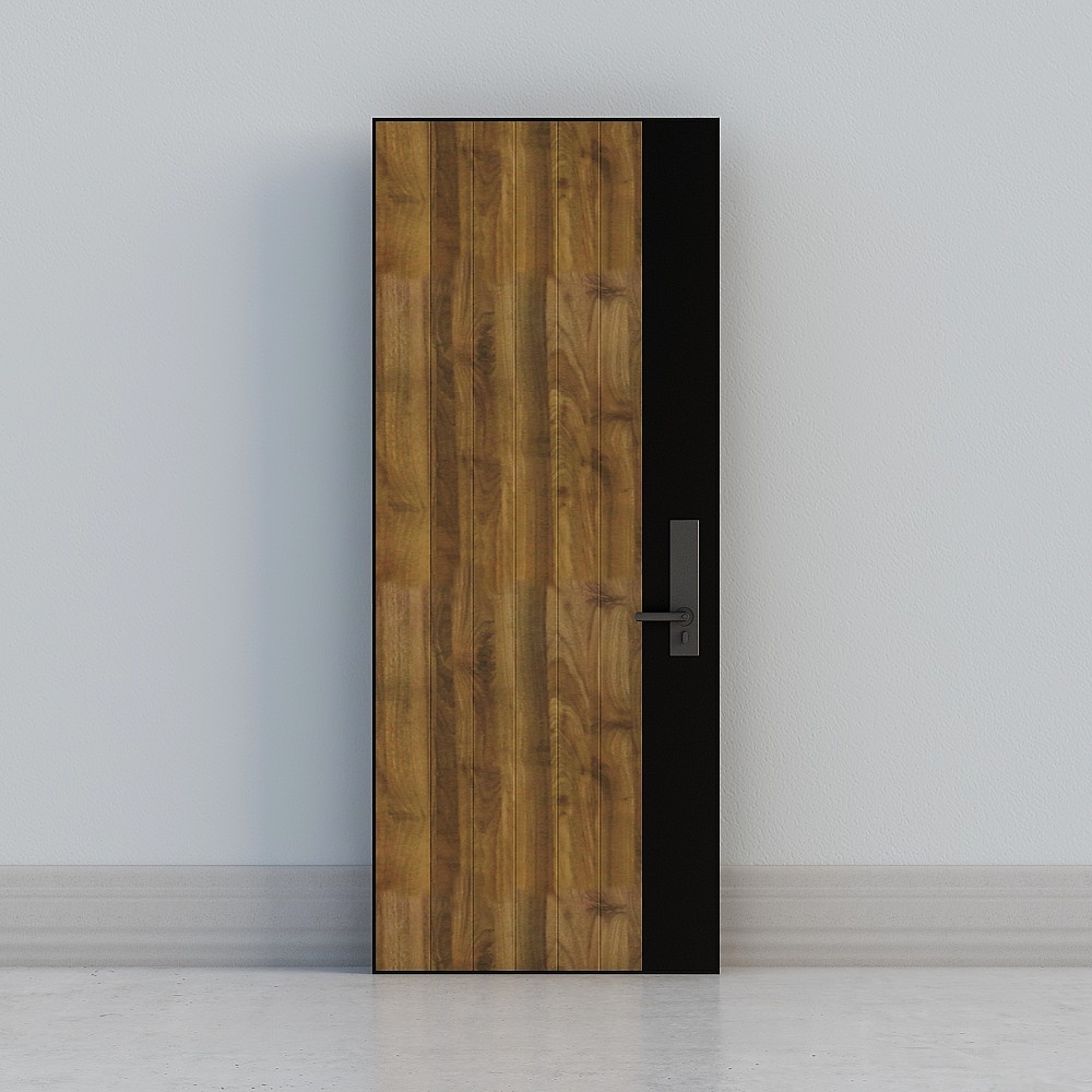 modern wooden dark door