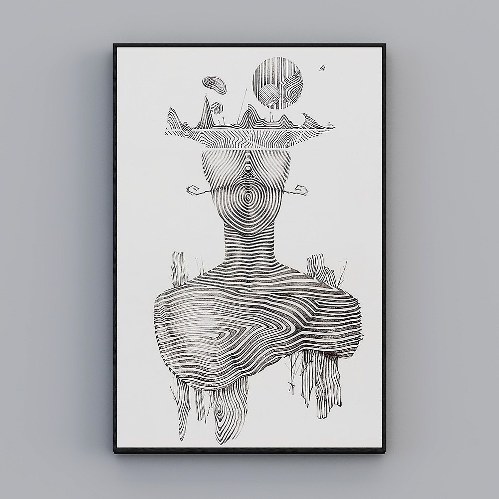 Nhà lịch sự với tranh - tranh Hyunguan - Minimalist Series V