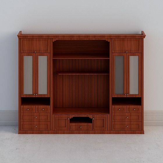 Elegant Retro-Modern TV Cabinet 3D model