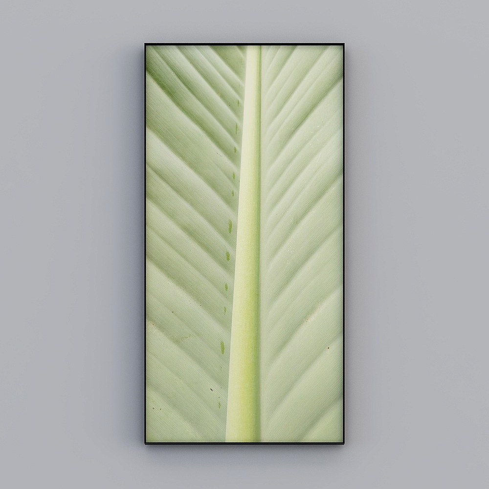 Tropical Leaf 3D Model in Low Poly Art Style