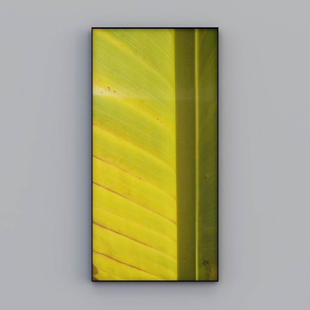 Realistic Low-Polygon Banana Leaf 3D Model