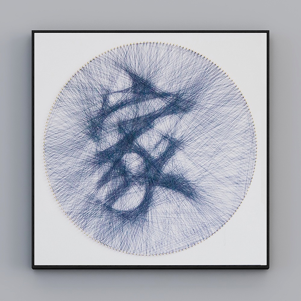 Courtesy full house with painting - living room Xuanguan painting - line painting three