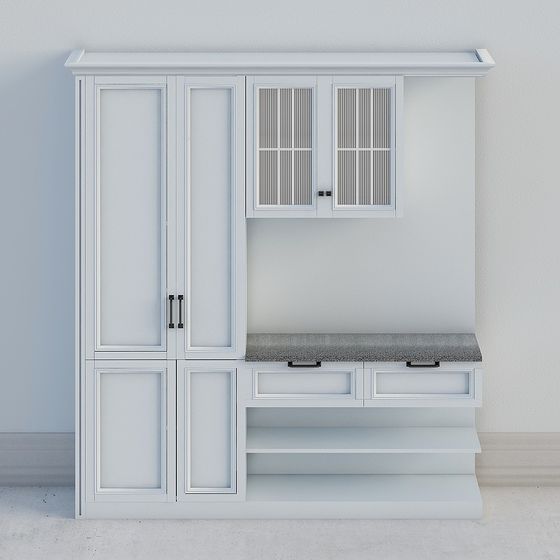 Charming Wall-Mounted Storage Cabinet 3D model