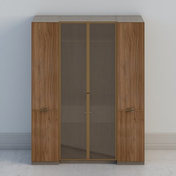 Stylish Minimalist Wardrobe 3D model