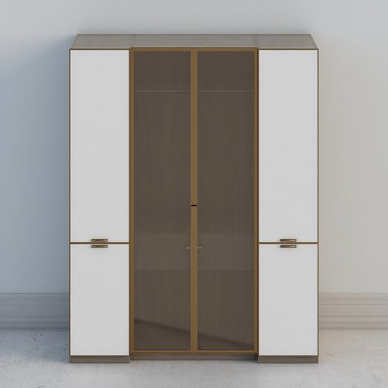 Stylish Low-Poly Wardrobe 3D model