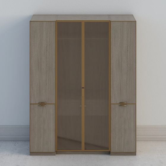 Urban Elegance Wardrobe 3D model for Modern Spaces