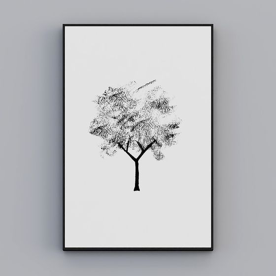 Stylish Abstract Tree 3D model for Modern Designs