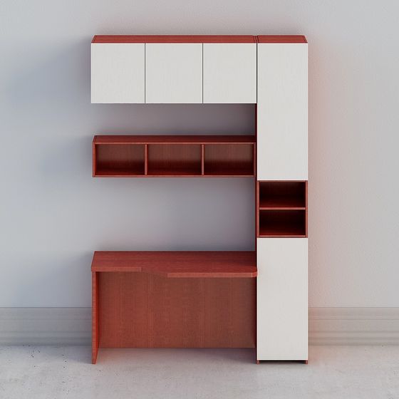 モダンなミニマリスト スタイルの多目的ルーム本棚 - レッド チェリー PWMA0013 (1501)
