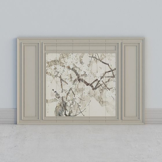 Spring Floral Screen 3D model