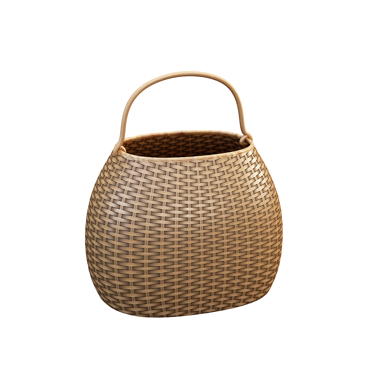 Country Woven Basket 3D Model – Rustic Woven Design