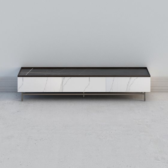 Modern Minimalist 3D TV Cabinet Model