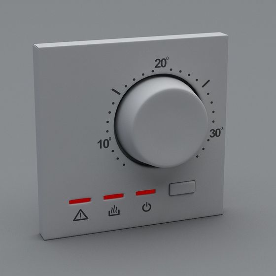 Minimalistic Thermostat 3D model for Contemporary Design