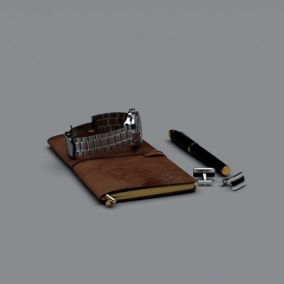 Brown Modern Notebook 3D Model for Office Essentials