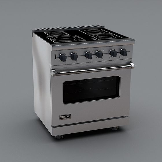 Viking Professional Stainless Steel Stove 3D model