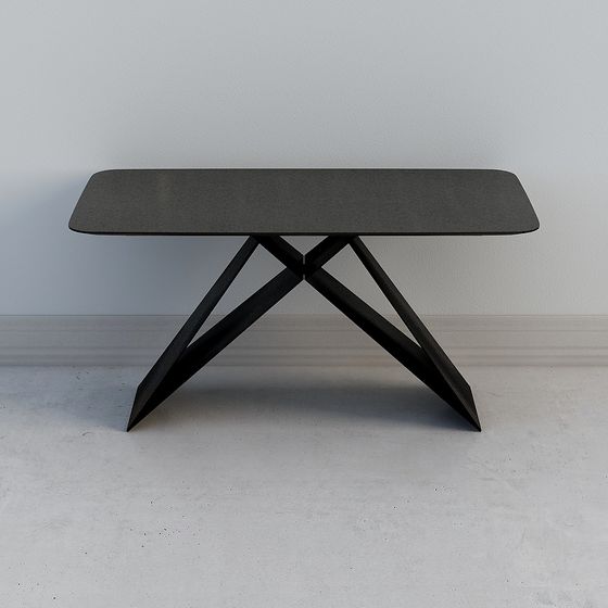 Industrial Style Dining Table 3D model