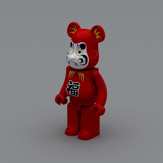 Red Tiger Mascot 3D model