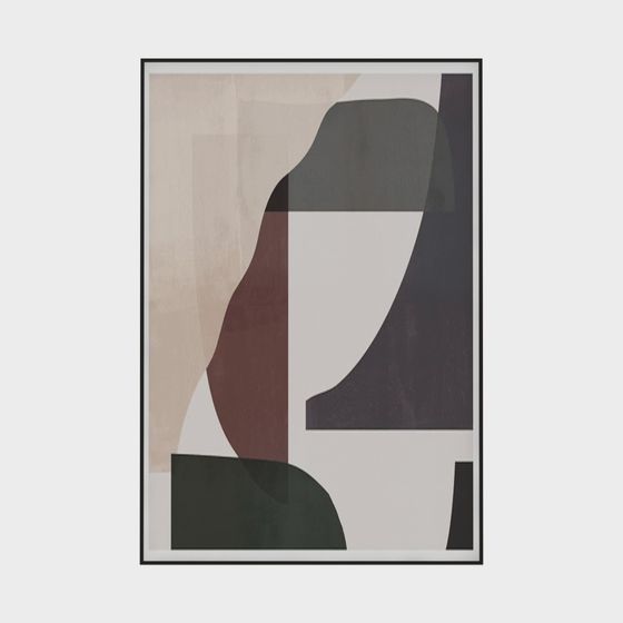 Abstract Geometric 3D Model with Low Poly Design