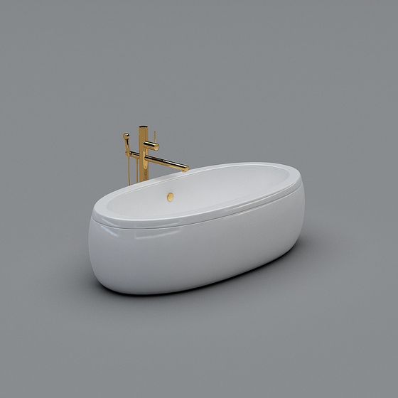 Elegant Modern Bathtub 3D model