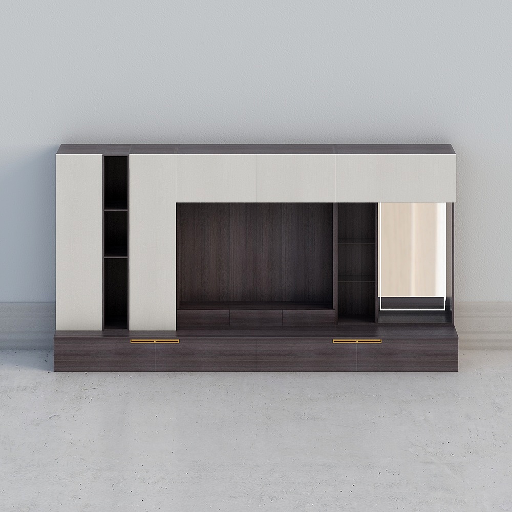 Meuble télévision de chambre principale moderne style encre pomelo PWMA0127