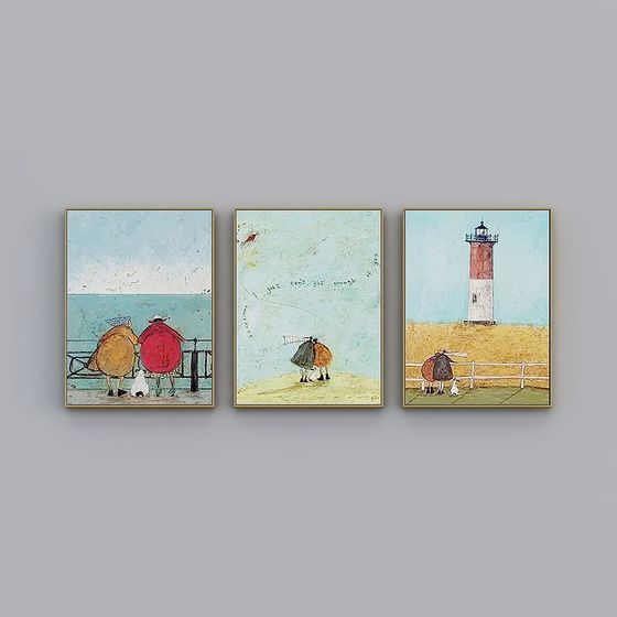 Seaside Stroll 3D Model for Creative Uses