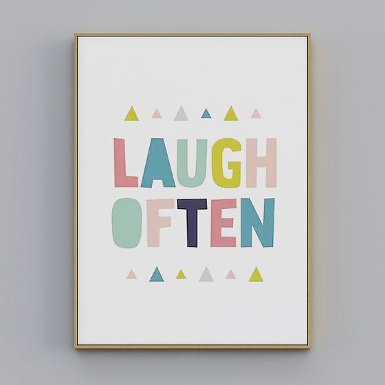 Laugh Often Art Frame 3D Model