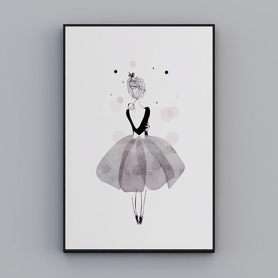 Low Poly Ballerina 3D model