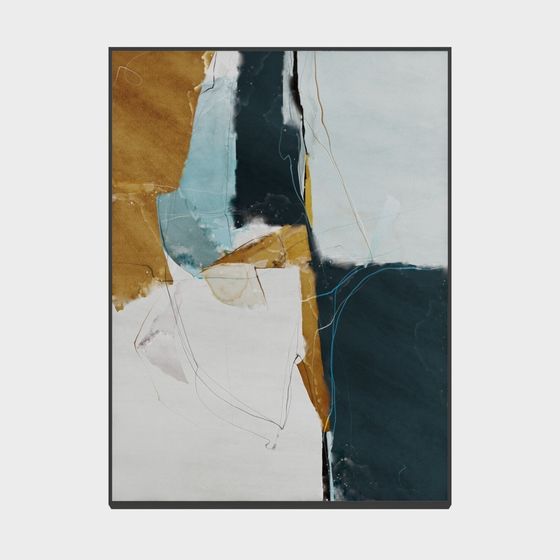 Stylish Abstract Painting 3D Model for Creative Projects