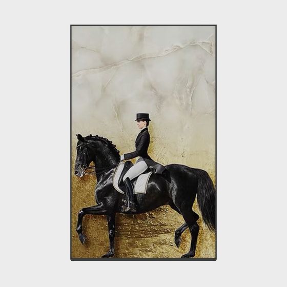 Elegant Racehorse Rider 3D Model