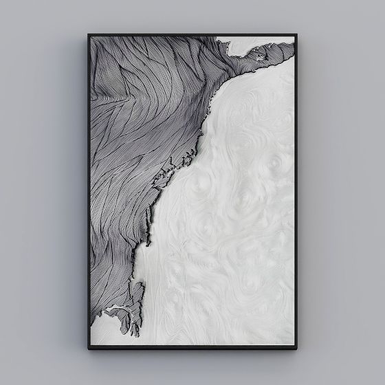 Luminous Abstract Art 3D Model