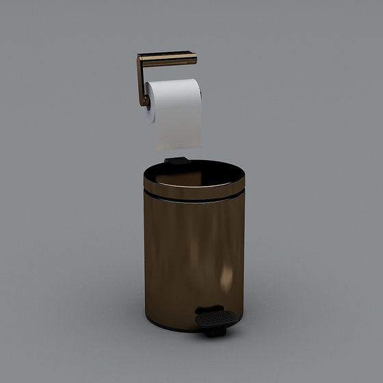 Stylish Trash Bin 3D Model for Contemporary Spaces